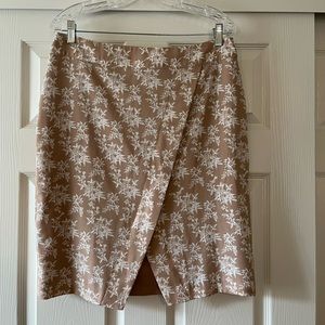 Kenzie Tan Floral Pencil Skirt